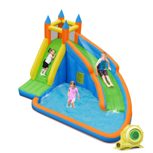 Load image into Gallery viewer, Kids Inflatable Water Slide Bouncing House with Carrying Bag and 480W Blower
