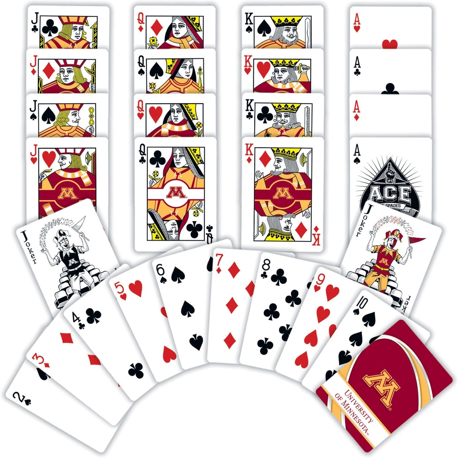 Minnesota Golden Gophers Playing Cards - 54 Card Deck by MasterPieces Puzzle Company INC