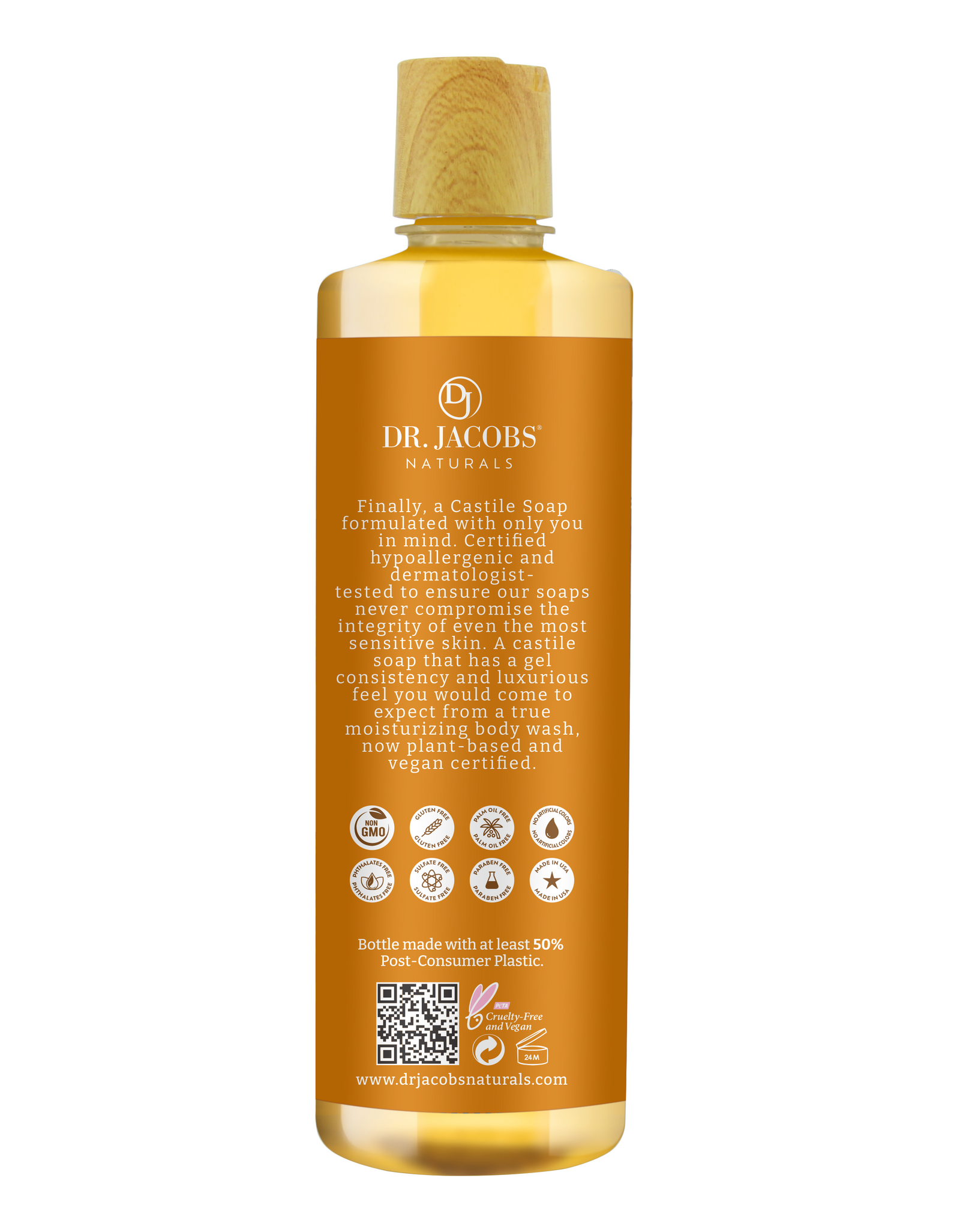 Orange & Ginger Castile Body Wash by Dr. Jacobs Naturals