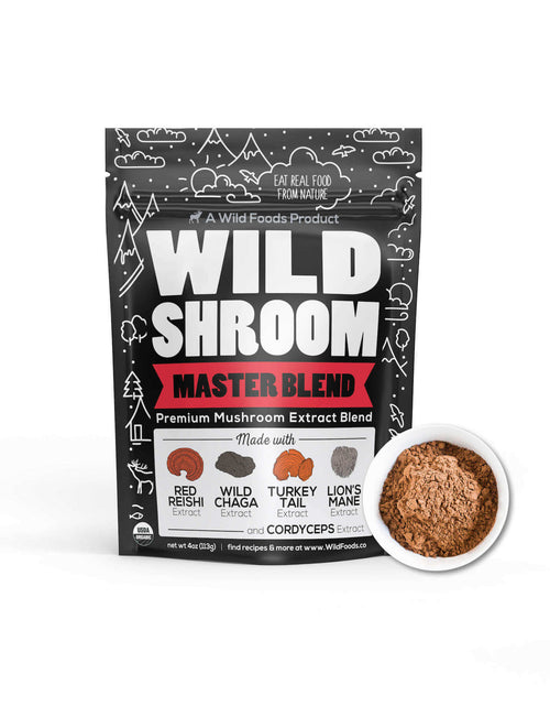Load image into Gallery viewer, Wholesale: Master Shrooms Five Mushrooms Blend - Adaptogens + Prebiotic Powerhouse by Wild Foods
