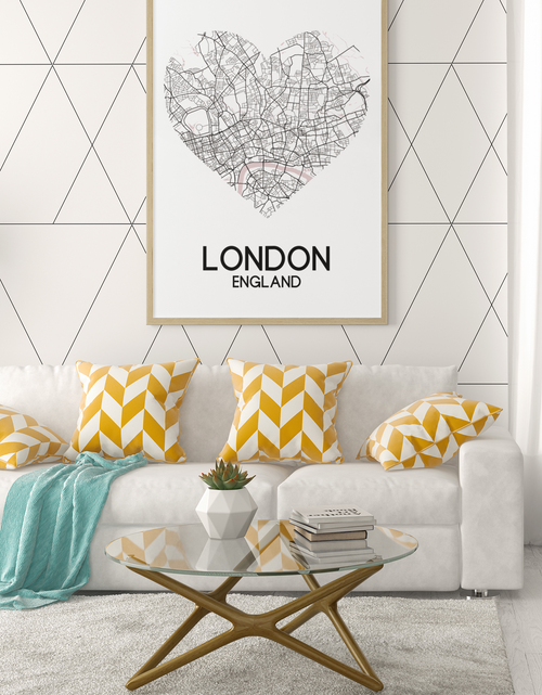 Load image into Gallery viewer, Love Heart Map Any City &amp; Country Personalised 2022 Wall Decor Print with 10 New Styles by WinsterCreations™ Official Store
