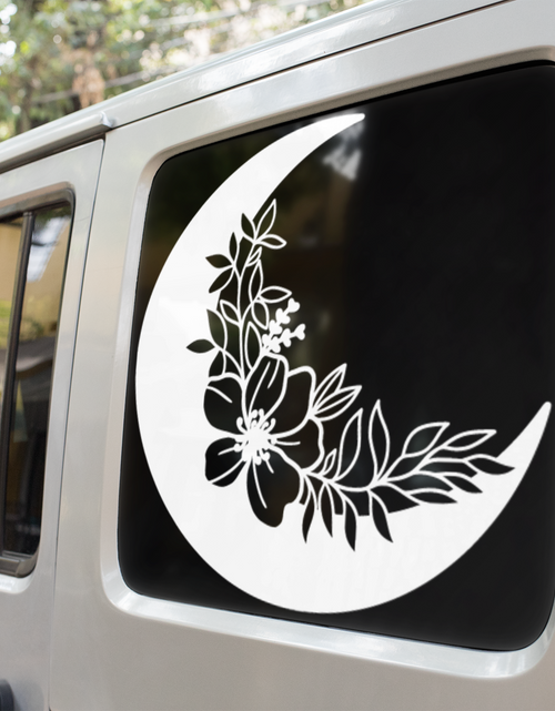 Load image into Gallery viewer, Floral Moon 2 Boho Sticker by WinsterCreations™ Official Store
