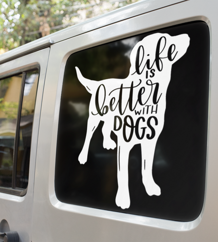 Life Is Better With Dogs Dog Mom Sticker by WinsterCreations™ Official Store