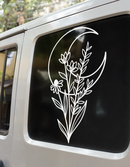 Load image into Gallery viewer, Floral Moon 3 Boho Sticker by WinsterCreations™ Official Store
