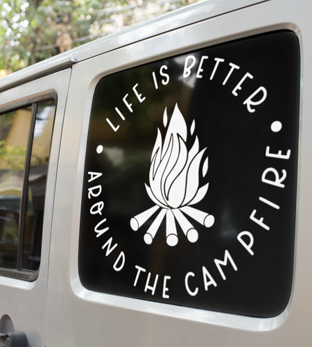 Life Is Better Around The Campfire Adventure Sticker by WinsterCreations™ Official Store