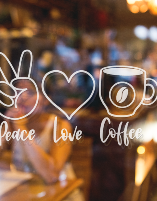 Load image into Gallery viewer, Peace Love Coffee Sticker by WinsterCreations™ Official Store
