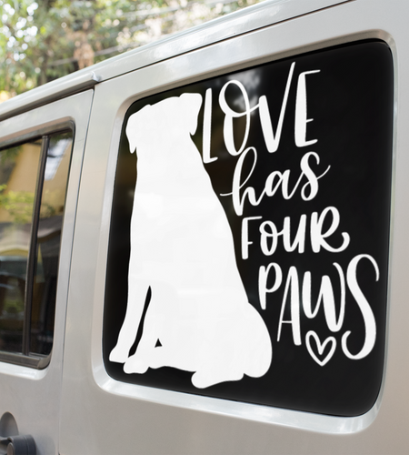 Love Has Four Paws Dog Mom Sticker by WinsterCreations™ Official Store