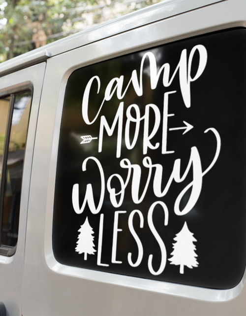 Load image into Gallery viewer, Camp More Worry Less Adventure Sticker by WinsterCreations™ Official Store
