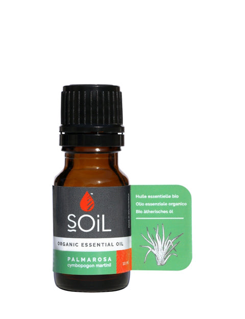 Load image into Gallery viewer, Organic Palmarosa Essential Oil (Cymbopogon Martini) 10ml by SOiL Organic Aromatherapy and Skincare
