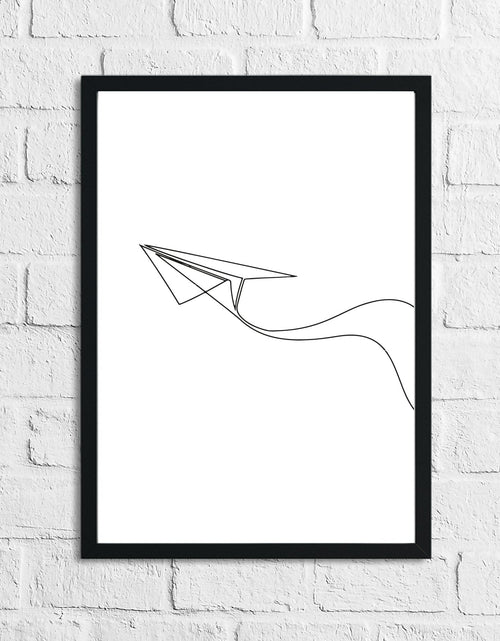 Load image into Gallery viewer, Simple Paper Plane Line Work Bedroom Wall Decor Print by WinsterCreations™ Official Store
