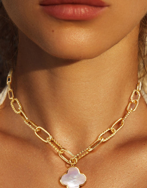 Load image into Gallery viewer, Paperclip Clover Necklace by Embellish Your Life
