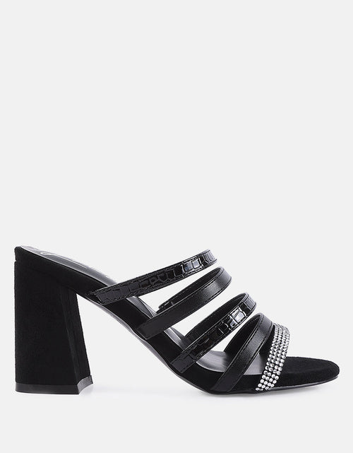Load image into Gallery viewer, peaches strapped rhinestone embellished sandals by London Rag
