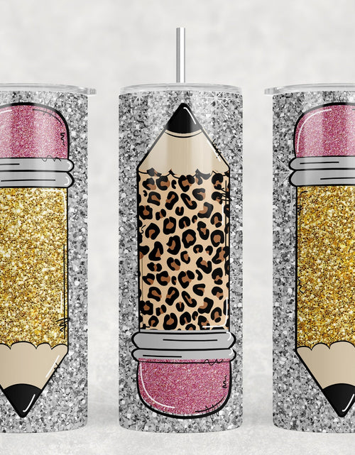 Load image into Gallery viewer, Pencils|Skinny Tumbler|Optional Bluetooth Speaker| Speaker Color Varies by Rowdy Ridge Co

