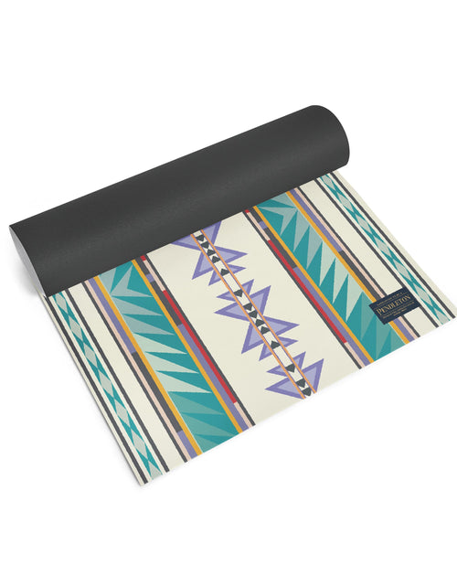 Load image into Gallery viewer, Pendleton x Yune Yoga Mat Turquoise Ridge 5mm by Yune Yoga
