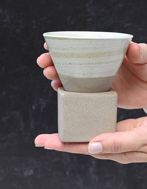 Load image into Gallery viewer, Brown Coffee Mug with Base - 6.8 oz/200ml by Aprika Life

