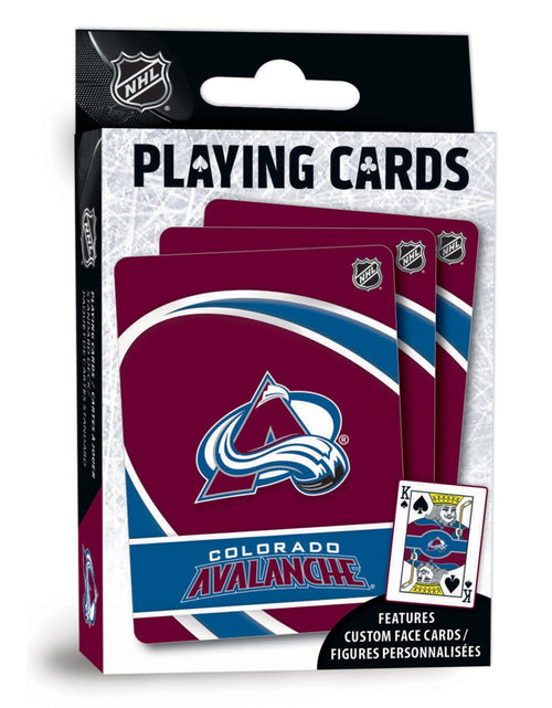 Load image into Gallery viewer, Colorado Avalanche Playing Cards - 54 Card Deck by MasterPieces Puzzle Company INC
