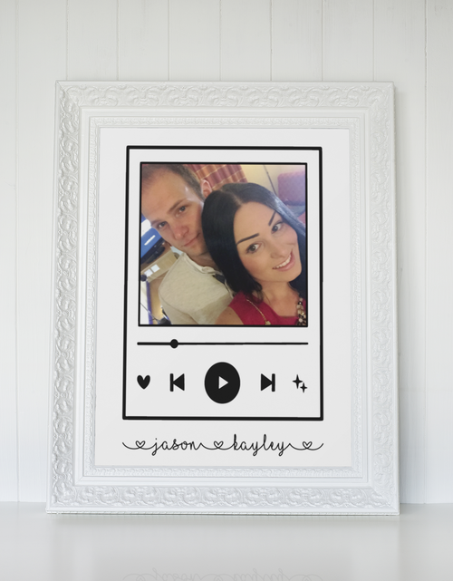 Load image into Gallery viewer, Photo Music Names Anniversary Valentine's Day Home Wall Decor Print by WinsterCreations™ Official Store
