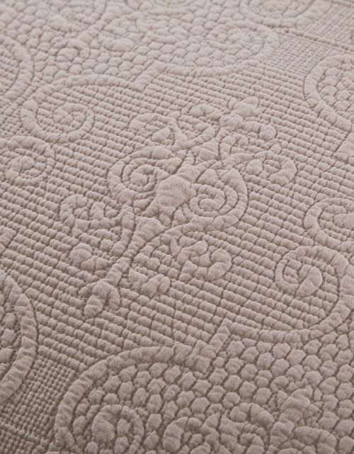 Load image into Gallery viewer, DaDa Bedding Taupe Beige Sand Dollar Floral Quilted Cotton Pillow Sham - 1-Piece  (JHW585) by DaDa Bedding Collection
