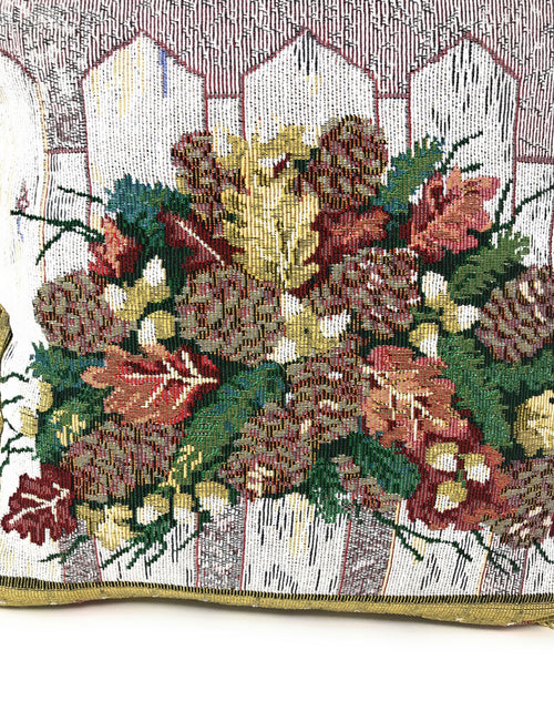 Load image into Gallery viewer, DaDa Bedding Set of 2-Pieces Festive Holiday Fiesta Floral Botanical Tapestry Throw Pillow Covers w/ Inserts - 18" x 18" by DaDa Bedding Collection

