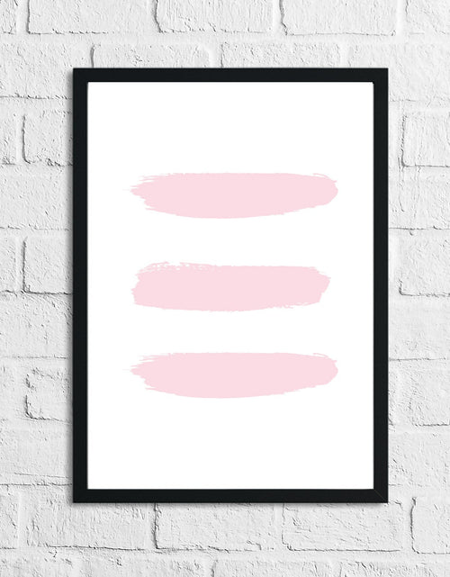 Load image into Gallery viewer, Pink 3 Stripes Brush Wall Decor Bedroom Print by WinsterCreations™ Official Store
