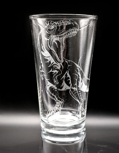 Load image into Gallery viewer, DINOSAUR Pint Glasses by LumEngrave
