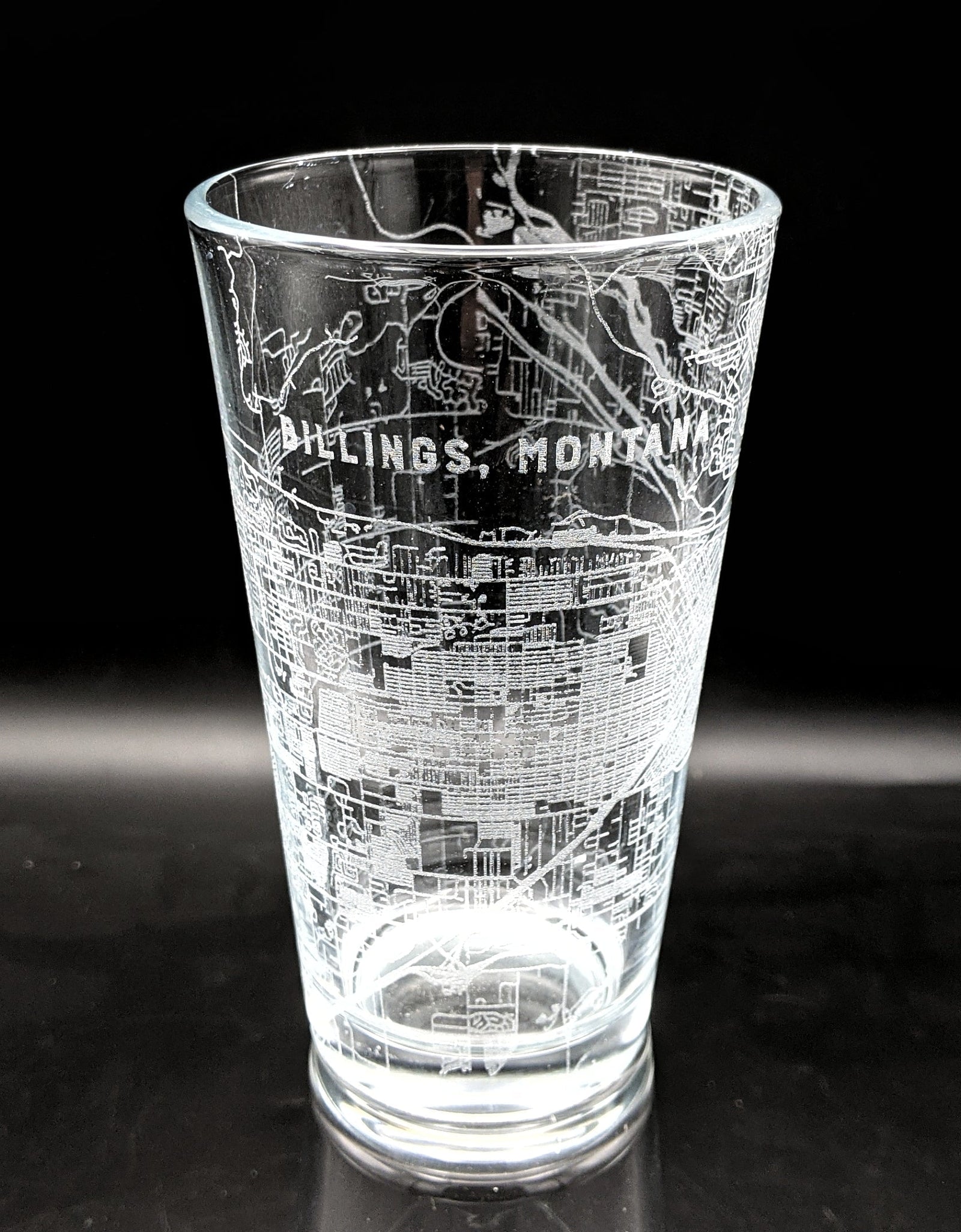 CITY STREET MAP Pint Glasses by LumEngrave