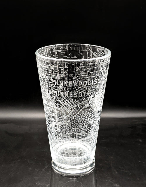 Load image into Gallery viewer, CITY STREET MAP Pint Glasses by LumEngrave
