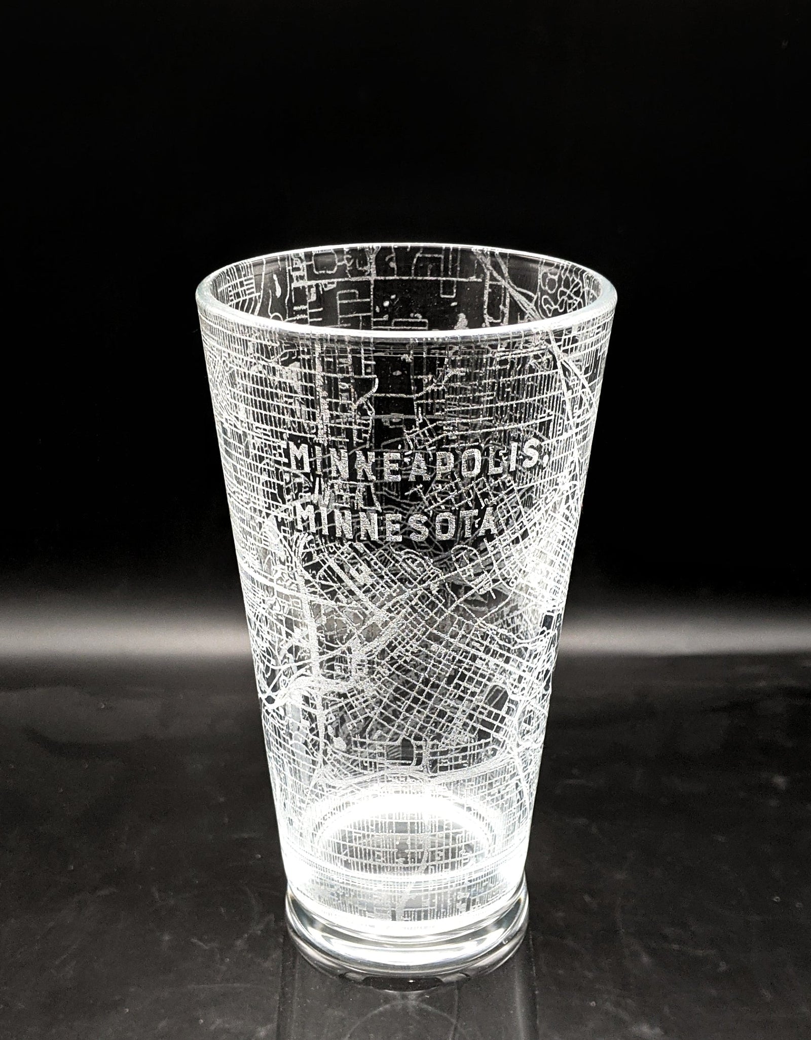 CITY STREET MAP Pint Glasses by LumEngrave