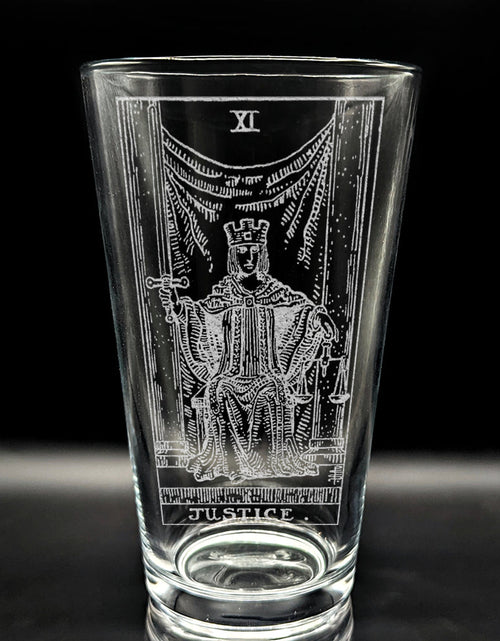 Load image into Gallery viewer, RIDER-WAITE TAROT CARD Pint Glasses by LumEngrave
