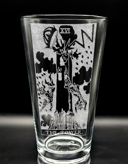 Load image into Gallery viewer, RIDER-WAITE TAROT CARD Pint Glasses by LumEngrave
