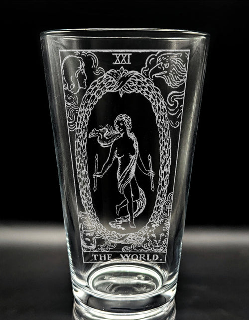 Load image into Gallery viewer, RIDER-WAITE TAROT CARD Pint Glasses by LumEngrave
