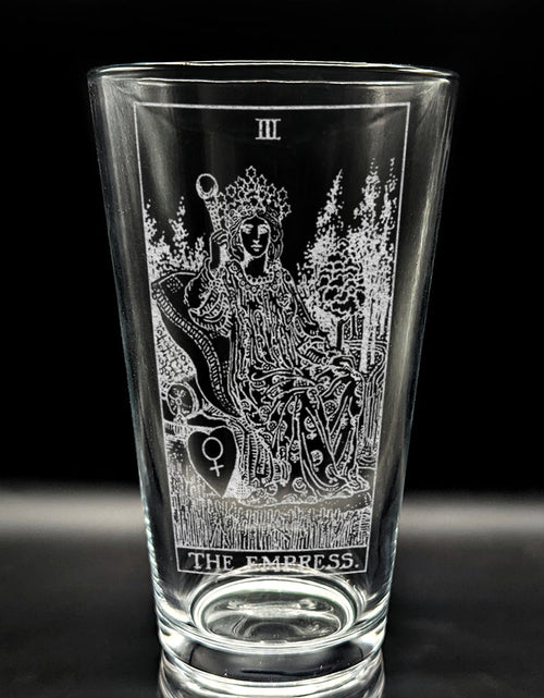 Load image into Gallery viewer, RIDER-WAITE TAROT CARD Pint Glasses by LumEngrave
