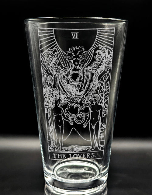 Load image into Gallery viewer, RIDER-WAITE TAROT CARD Pint Glasses by LumEngrave
