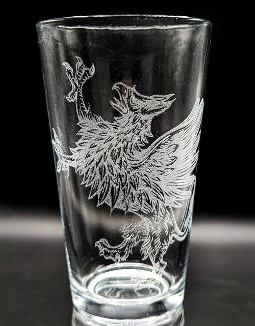 Load image into Gallery viewer, MYTHICAL CREATURES Pint Glasses by LumEngrave
