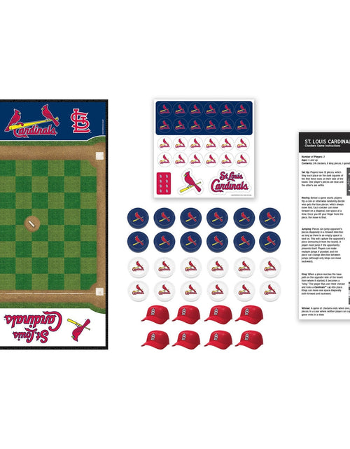 Load image into Gallery viewer, St. Louis Cardinals Checkers Board Game by MasterPieces Puzzle Company INC
