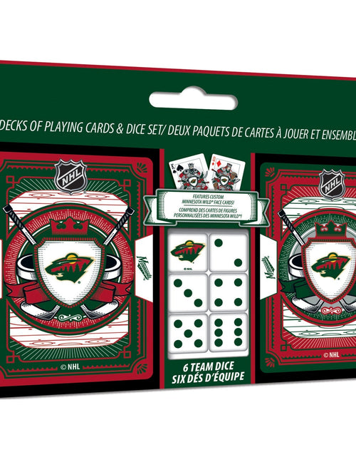 Load image into Gallery viewer, Minnesota Wild - 2-Pack Playing Cards &amp; Dice Set by MasterPieces Puzzle Company INC
