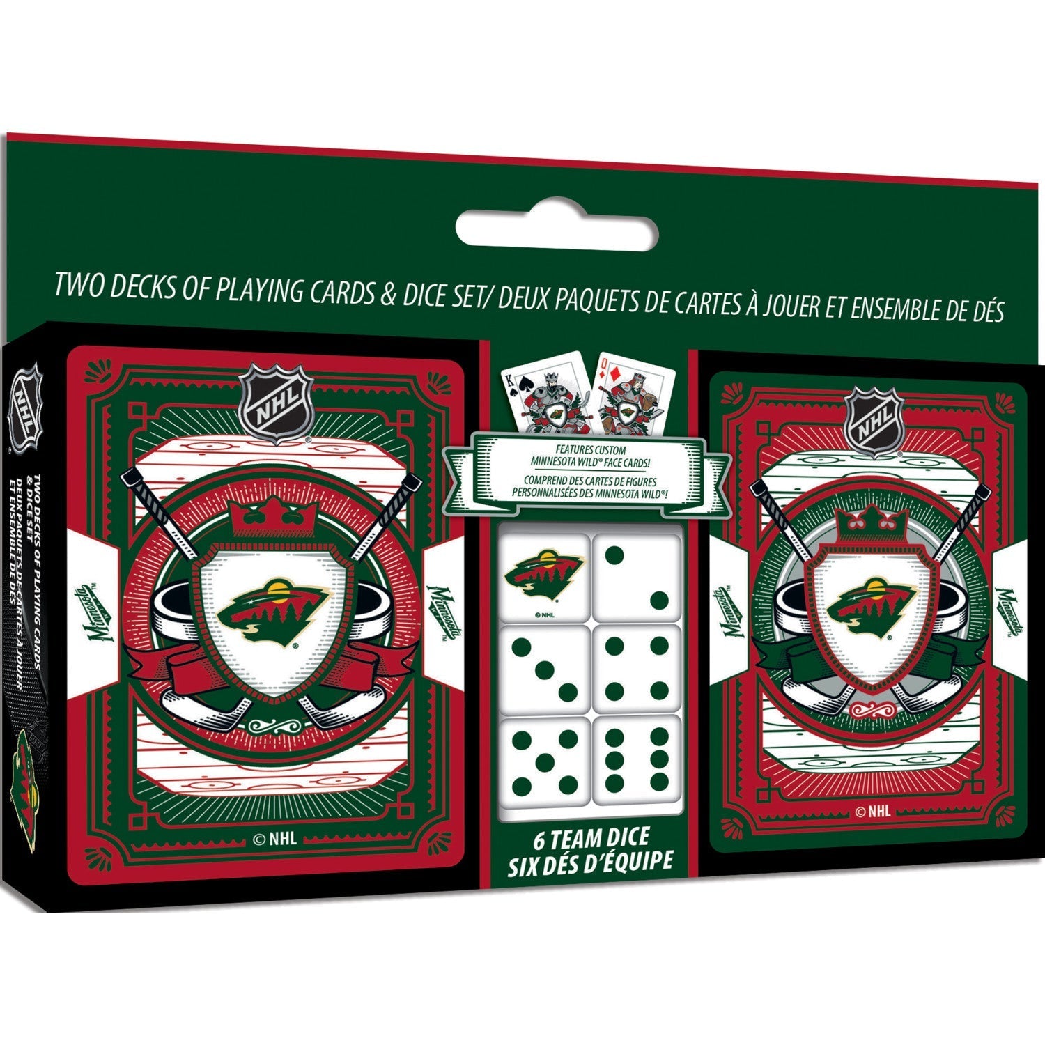 Minnesota Wild - 2-Pack Playing Cards & Dice Set by MasterPieces Puzzle Company INC