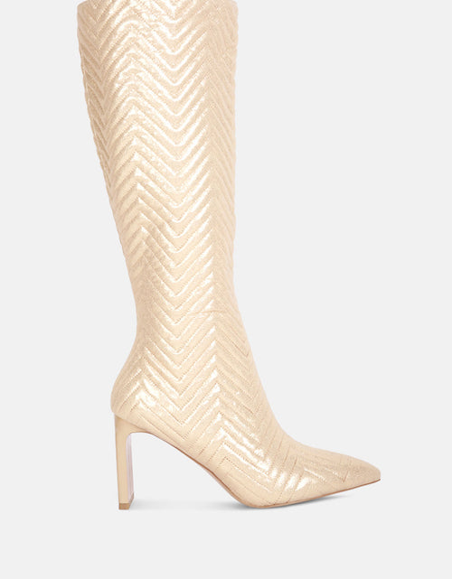 Load image into Gallery viewer, prinkles quilted italian block heel calf boots by London Rag
