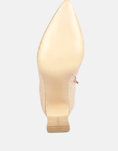 Load image into Gallery viewer, prinkles quilted italian block heel calf boots by London Rag
