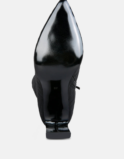 Load image into Gallery viewer, prinkles quilted italian block heel calf boots by London Rag
