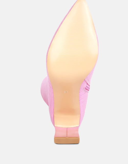 Load image into Gallery viewer, prinkles quilted italian block heel calf boots by London Rag
