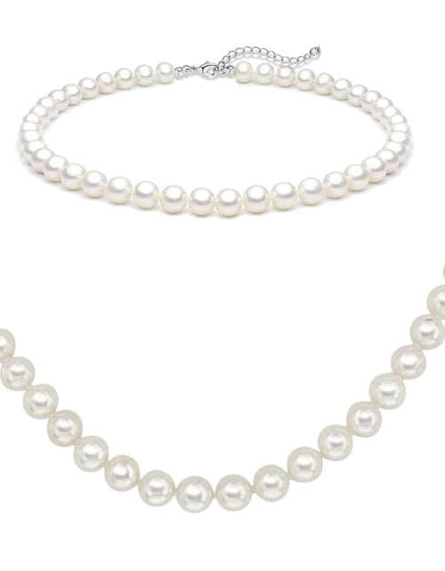 Load image into Gallery viewer, Shell Pearl Necklace And Bracelet Set by Donatello Gian
