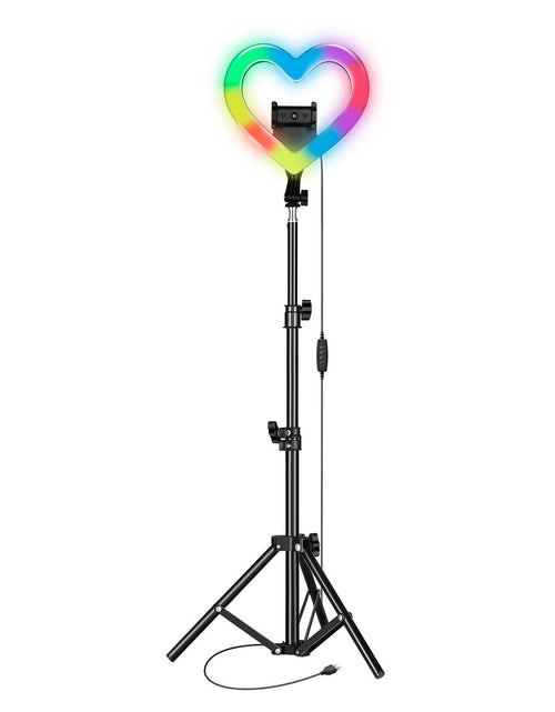 Load image into Gallery viewer, PRO Live Stream 10" Heart Ring Light with RGB (SC-2330RGB)
