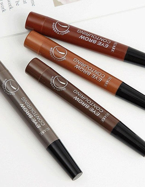 Load image into Gallery viewer, 4 TIP Eyebrow Tattoo Pen - Microblading Eyebrow Pen with a Micro-Fork Tip Applicator Creates Natural Looking Brows Effortlessly by Js House
