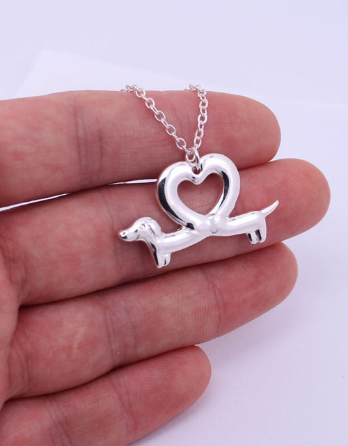 Load image into Gallery viewer, Dachshund Heart Shape Necklace by Dach Everywhere
