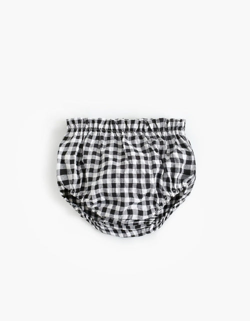 Load image into Gallery viewer, Baby Girl Plaid Pattern Single Breasted Design Shirt Combo Shorts Sets by MyKids-USA™
