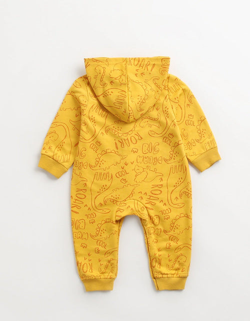 Load image into Gallery viewer, Baby Cartoon Dinosaur Graphic Snap Button Thin Style Rompers With Hat by MyKids-USA™
