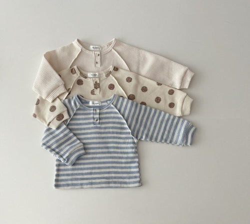 Load image into Gallery viewer, Baby Striped &amp; Polka Dot Pattern &amp; Solid Color Loose Comfort Shirt by MyKids-USA™
