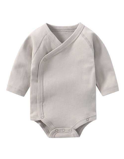 Load image into Gallery viewer, Baby Multi Color Bias Placket With Slanting Button Long Sleeve Onesies by MyKids-USA™
