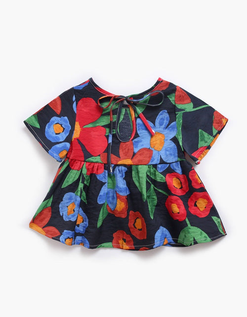 Load image into Gallery viewer, Baby Girl Floral Print O-Neck T-Shirt Combo Trousers 2-Pieces Sets by MyKids-USA™
